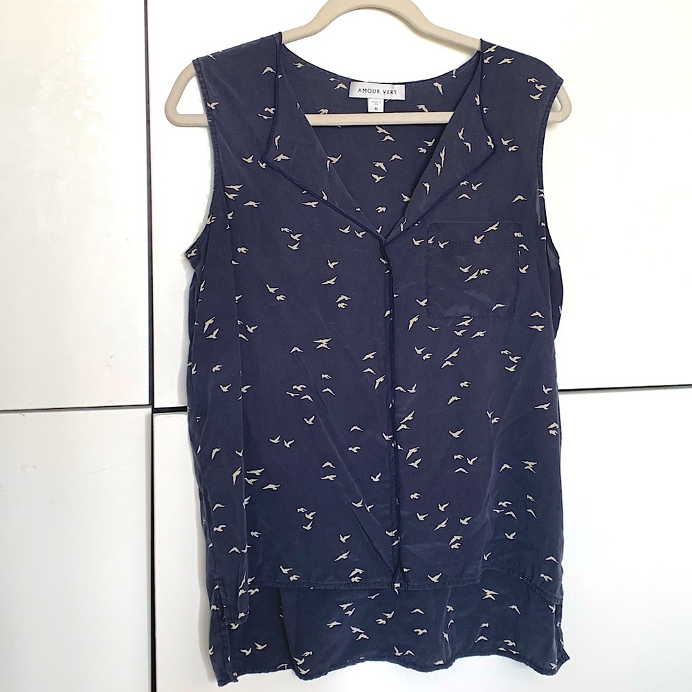 Amour Vert blue sleeveless top